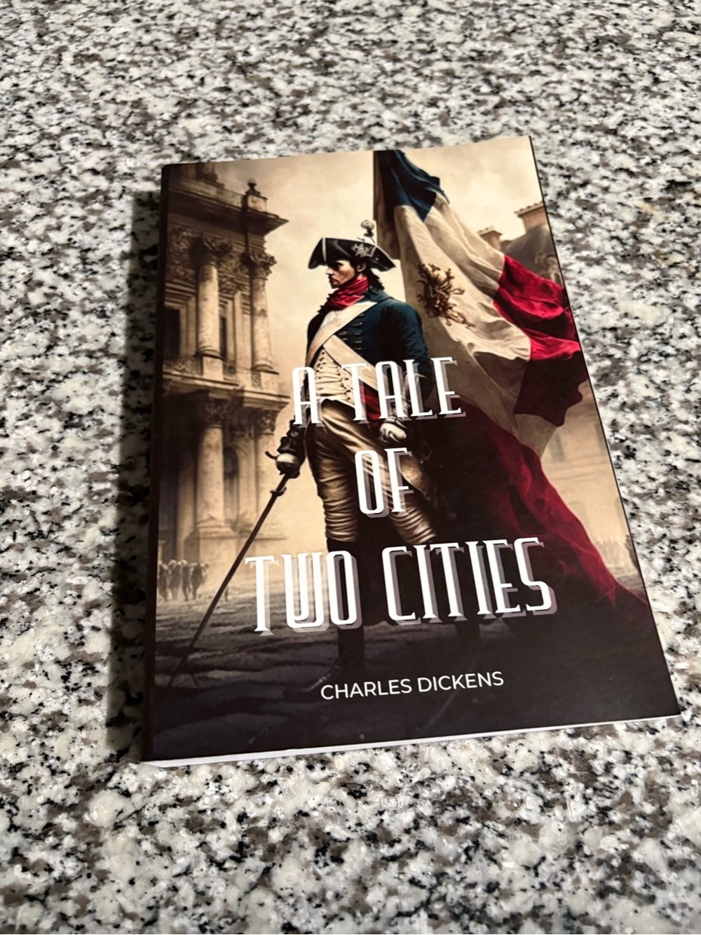 New “A Tale of Two Cities” Paperback copy- Red, Blue, White Cover